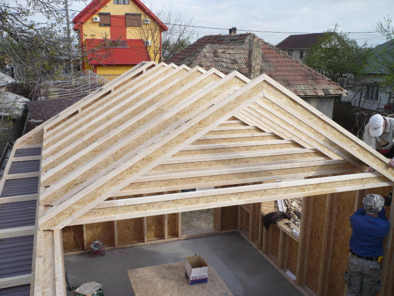 structura casa de lemn tip framing american